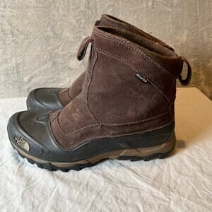 The North Face Sz 9 Chilkat II Pull-On Snow‎ Boots Brown Black Men's